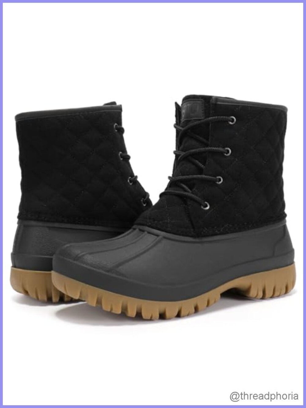 Waterproof Insulated Duck Snow Boots with Side Zipper Winter